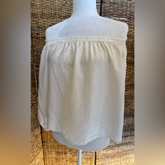 Topshop Tops - Topshop Off the Shoulder Balloon Sleeve Top (6)